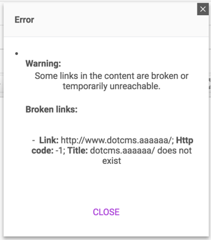 Create a broken link