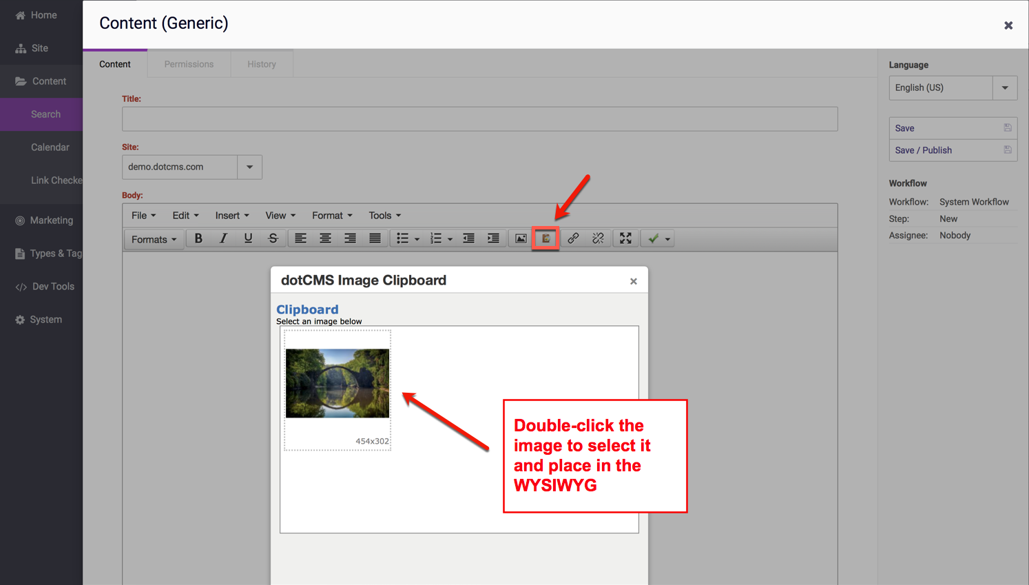 Image clipboard